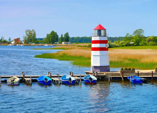 The lighthouse on island Ummanz, Ruegen — Stock Photo, Image