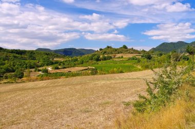 Causse du Larzac, Cevennes 'de düz bir arazi.