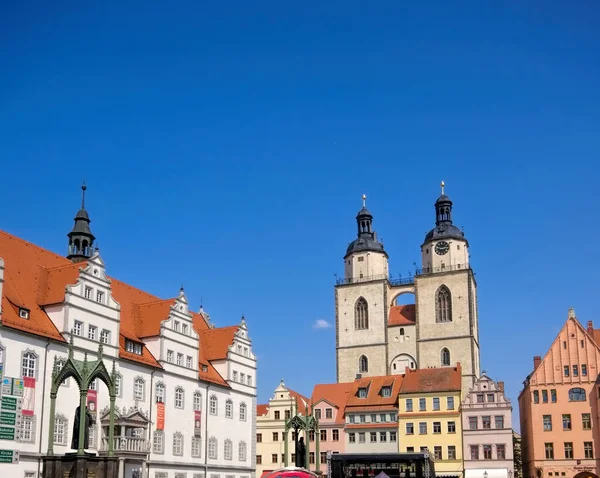 Wittenberg Città e Chiesa parrocchiale di Santa Maria — Foto Stock