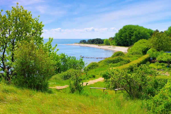 Het Strand Het Eiland Ruegen Bij Thiessow — Stockfoto