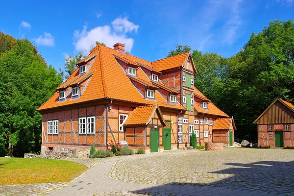 Castle Bad Bodenteich Téglaépület Németország — Stock Fotó