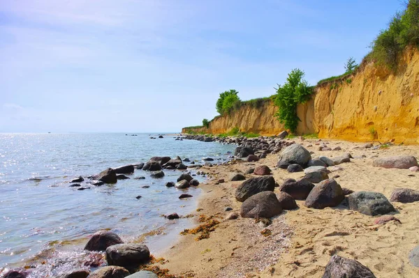 Côte Falaise Sur Île Ruegen Près Klein Zicker — Photo