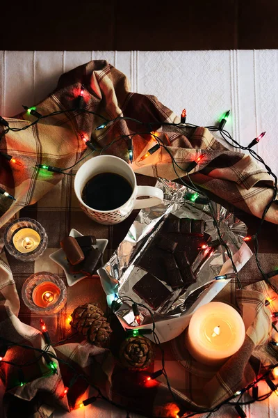 Kaffee und Schokolade — Stockfoto