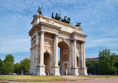 Arch barış sempione Parkı, milan, lombardy, İtalya