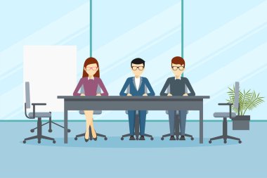Dizin toplantı veya office yönetiminde vektör tasarımı