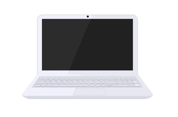 Современный Дизайн Ноутбука Черно Белом Цвете — стоковый вектор
