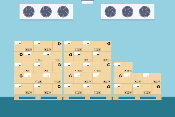 仓储冷库 包装冷库 — 图库矢量图片