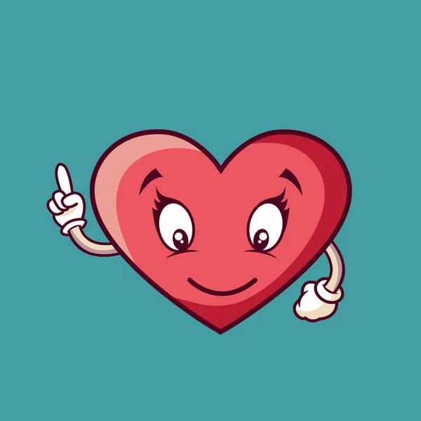 Cartoon Drawing Cartoon Valentine Heart — стоковый вектор
