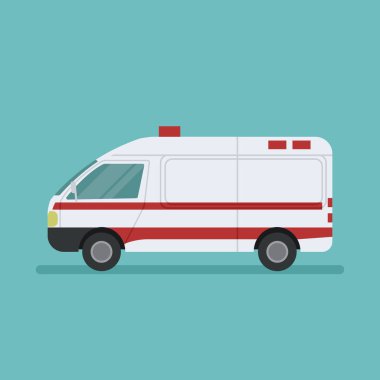 Tıbbi acil ambulans vektör tasarımı