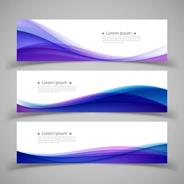 Conjunto de plantillas de banner. Moderna abstracta Vector Illustration de — Vector de stock