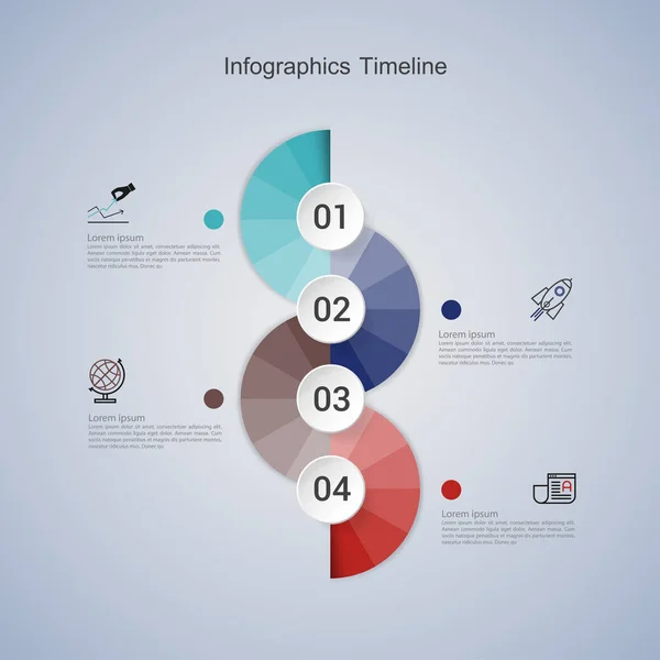 Biznes koncepcja krok infographic do udanych. illustra wektor — Wektor stockowy