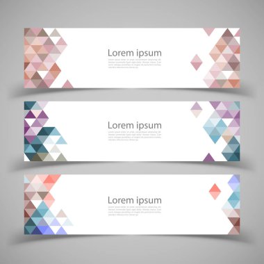 Afiş şablonlar kümesi. Modern tasarlamak vektör çizim de