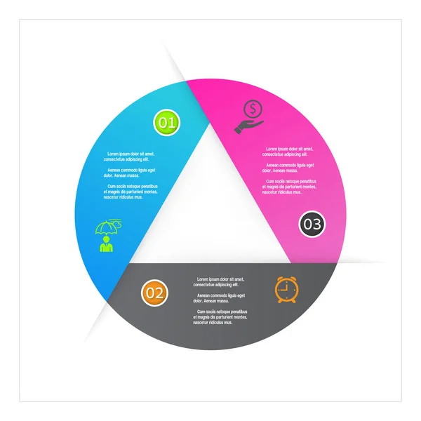 Diseño de negocios de infografías modernas con 3 opciones banne — Archivo Imágenes Vectoriales