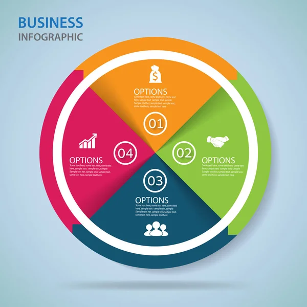 Bannière d'options d'infographie moderne. Vecteur . — Image vectorielle