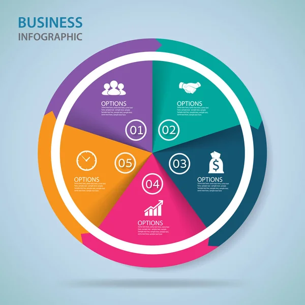 Banner de opciones de infografías modernas. Vector . — Archivo Imágenes Vectoriales