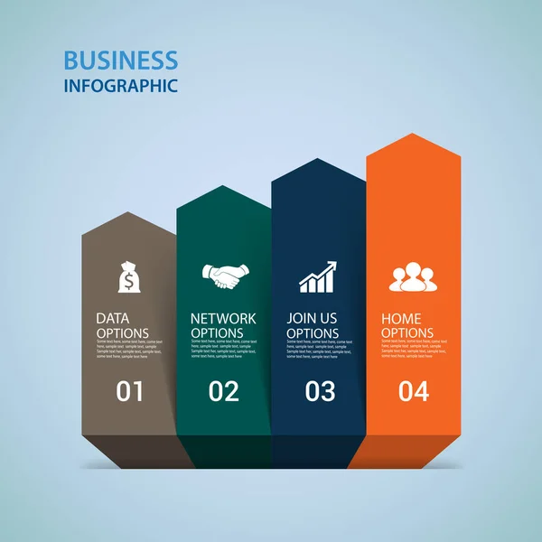 Moderne Infografik-Optionen Banner. Vektor. — Stockvektor