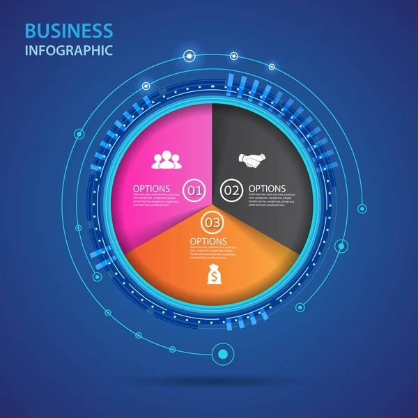 Infografica vettoriale della tecnologia Business concept . — Vettoriale Stock