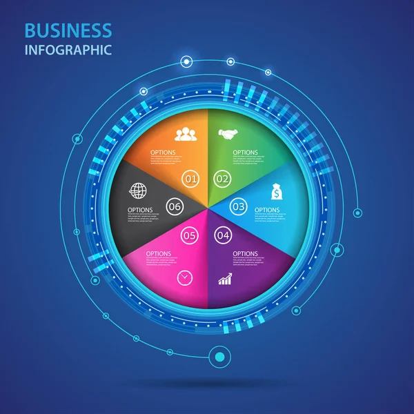 Vektor-Infografik des Technologie-Business-Konzepts. — Stockvektor