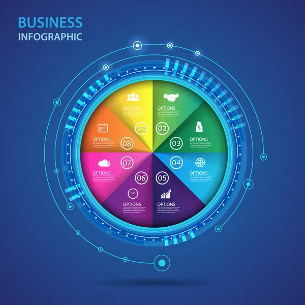 Infografica vettoriale della tecnologia Business concept . — Vettoriale Stock