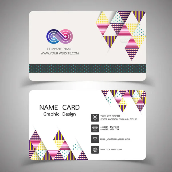 Business card design.Vector illustrations. — Stock Vector