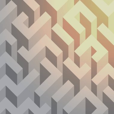 Hafifleyen labirent siyah ve beyaz soyut. Vektör