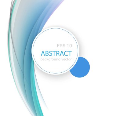 Vektör düz renk mavi dalga geçmiş. Vektör illustr