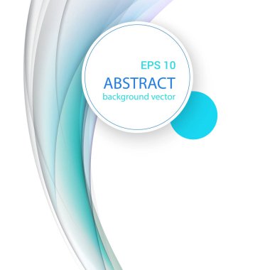 Vektör düz renk mavi dalga geçmiş. Vektör illustr