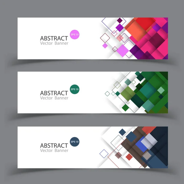 Plantilla de banner de diseño geométrico abstracto vectorial. . — Vector de stock