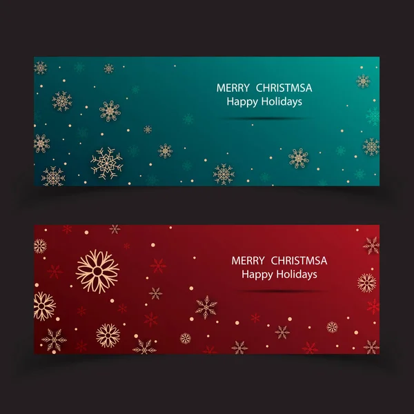Banner christmas. Set of vector design elements. — Stock Vector