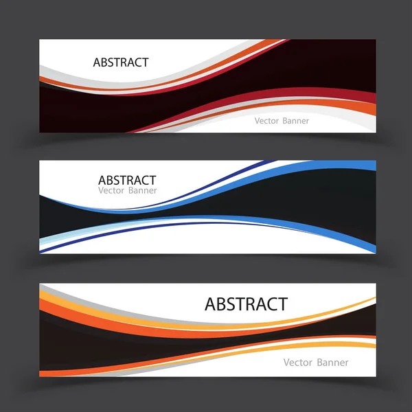 Conjunto de plantillas de banner. Moderna abstracta Vector Illustration de — Vector de stock