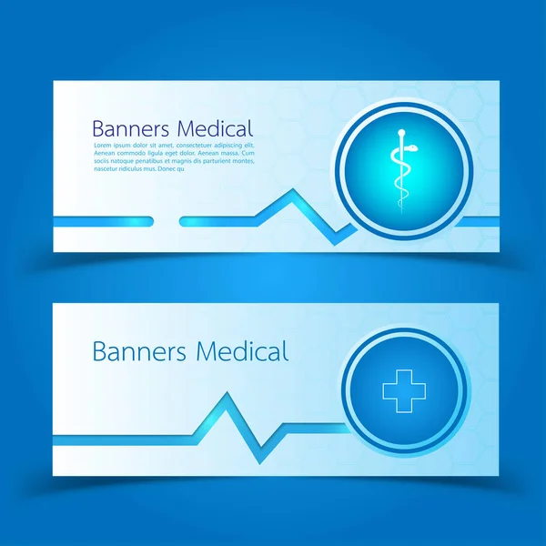 Uppsättning av medicinska Banners vektorillustration. EPS-10. — Stock vektor