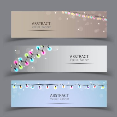 Yılbaşı Banner arka plan vektör çizim tasarım.