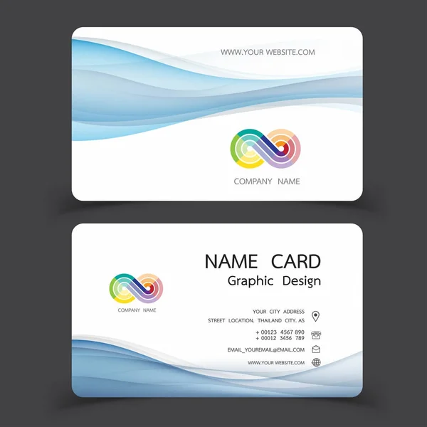Set de diseño de tarjetas de visita ilustraciones vectoriales . — Vector de stock