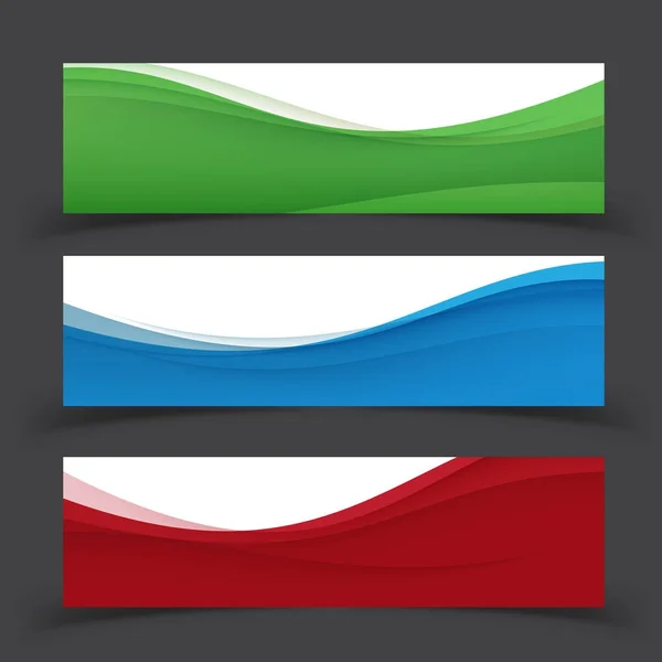 Set di modelli di banner. Moderno astratto Vettore Illustrazione de — Vettoriale Stock