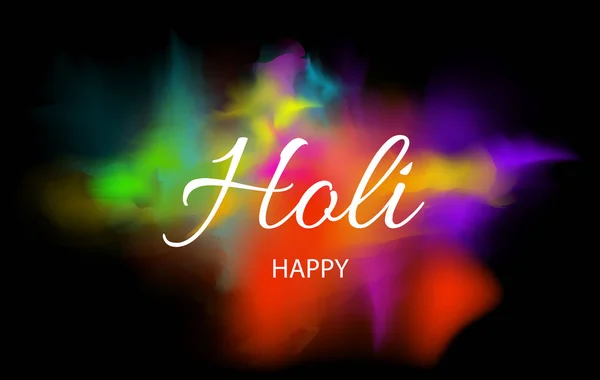 Happy Holi für das Kartendesign. Vektorillustration. — Stockvektor