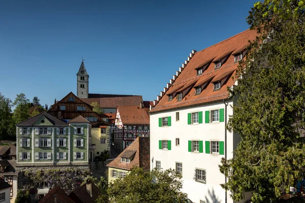 Meersburg Ortaçağ şehir manzarası — Stok fotoğraf