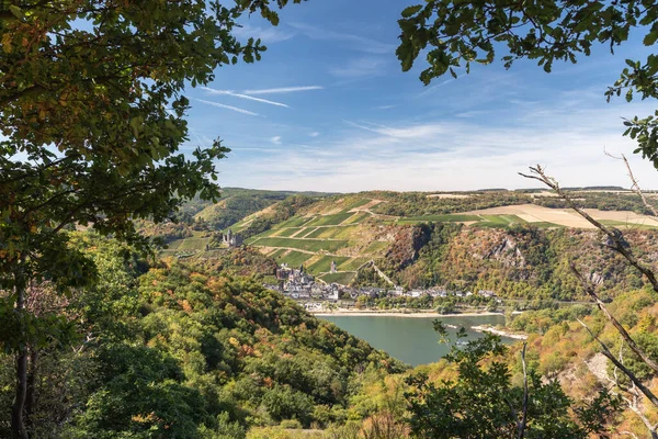 Panorama of the middle rhine valley near Bacharach — Stock Photo, Image