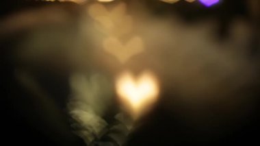 Şehir ışıkları kalp şeklinde