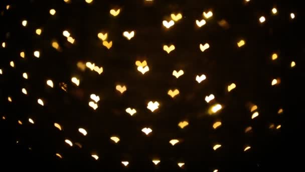 Şehir ışıkları kalp şeklinde — Stok video