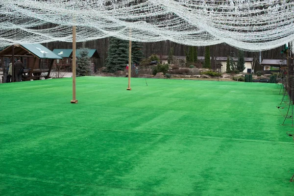 Decorado con guirnaldas para las vacaciones de invierno — Foto de Stock