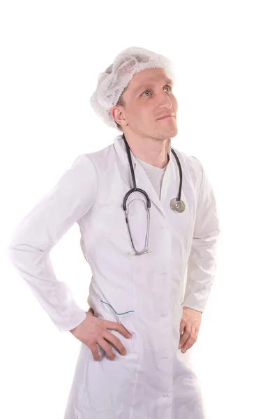 Doctor On White Background — Stock Photo, Image