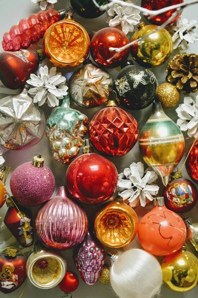 Navidad Año Nuevo Decoración Bolas Juguetes Vacaciones Invierno —  Fotos de Stock