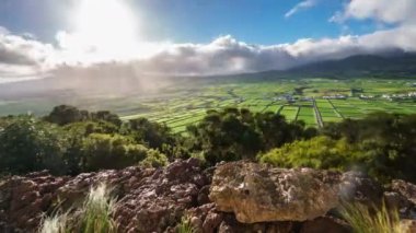 Azores Terceira ada kasaba ve alanları ile