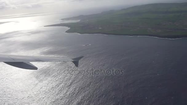 Luchtfoto video Azoren eilanden, Terceira — Stockvideo