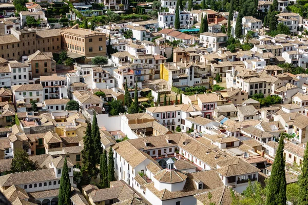 Vista superior de telhados em granada — Fotografia de Stock