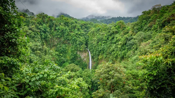 La Fortuna de San Carlos waterfall top view in Costa Rica