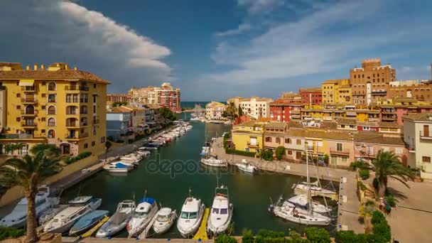 Porto saplaya marina lapso de tempo — Vídeo de Stock