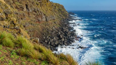 Terceira, geniş açı içinde volkanik kıyı şeridi