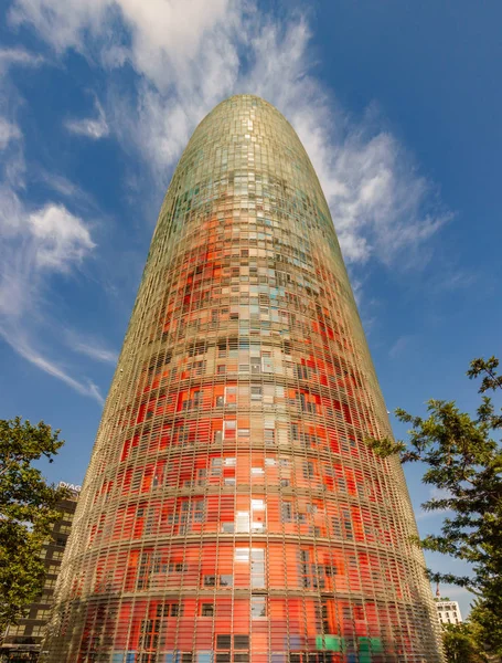 Torre Agbar de colores en Barcelona —  Fotos de Stock