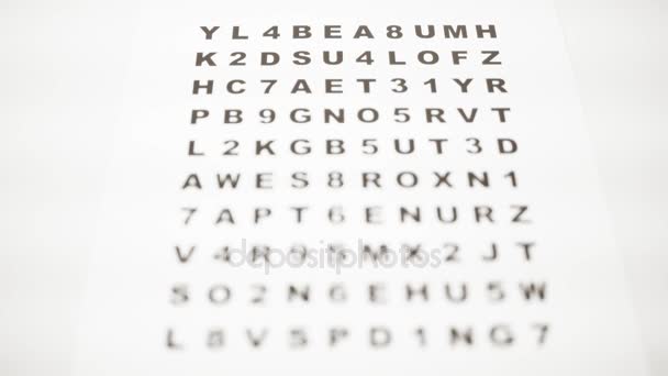 Mise au point de différentes lettres pour l'inspection optique — Video